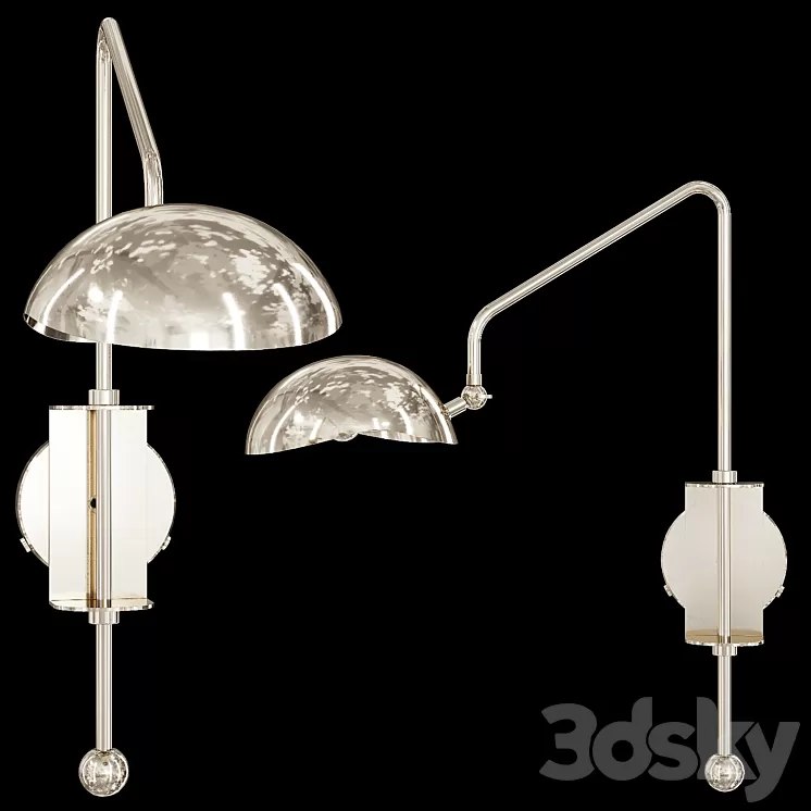 Restoration Hardware CONVESSI SCONCE 23 Nickel 3D Model Free Download