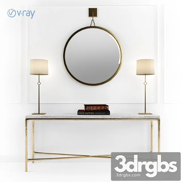 Restoration hardware decorative set 2 3D Model Free