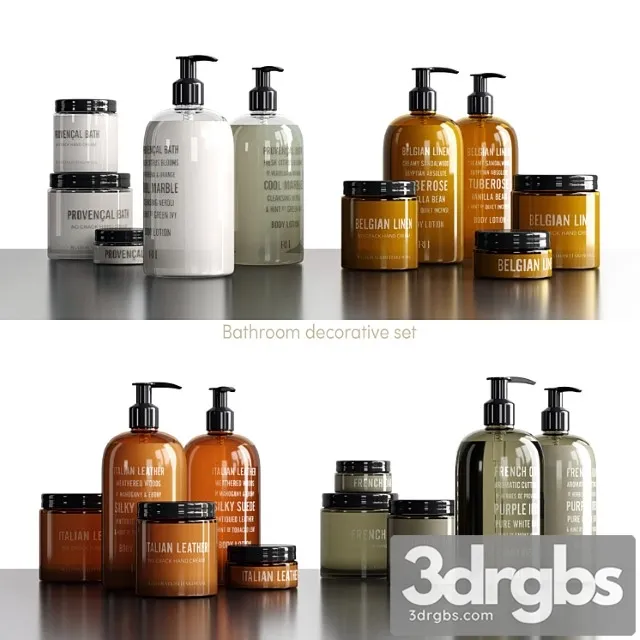 Restoration Hardware Decorative Set 3D Model Free