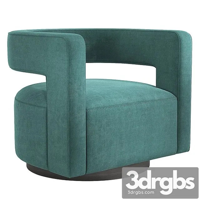 Restoration Hardware Drew Curved Swivel Chair RH 3D Model Free