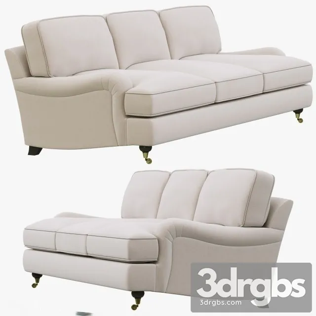 Restoration Hardware English Roll Arm Upholstered Sofa 3D Model Free