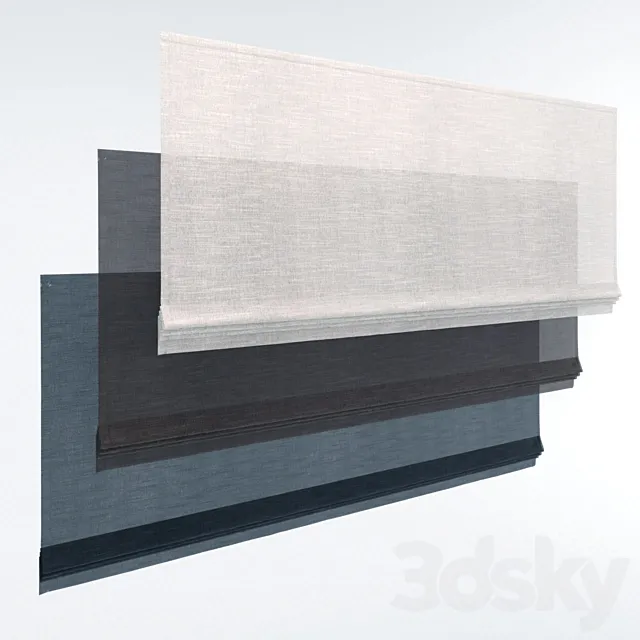 Restoration Hardware flat romain shade 3DModel