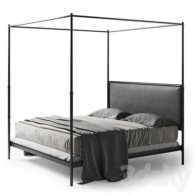 Restoration Hardware French iron bed V1 3DModel