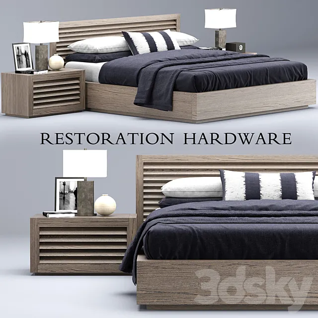 Restoration Hardware Grand Shutter bed 3DModel