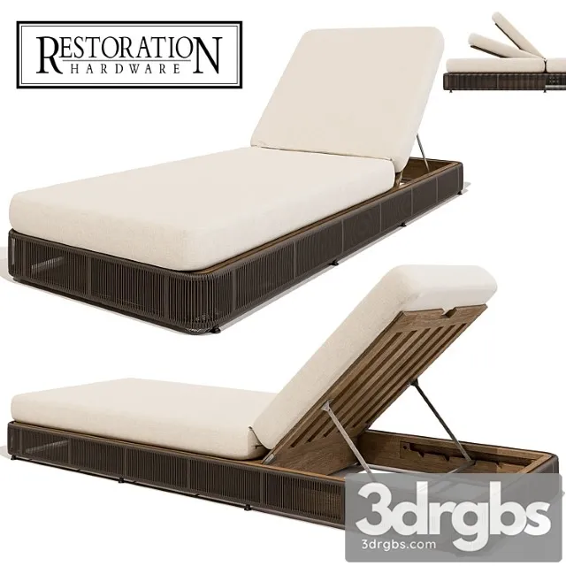 Restoration hardware havana chaise 2 3D Model Free