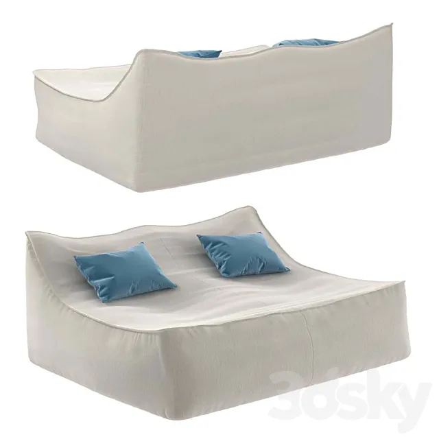 Restoration Hardware IBIZA DOUBLE LOUNGE CHAIR 3D Model