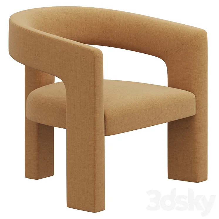 Restoration Hardware Ines Open Back Chair 3D Model Free