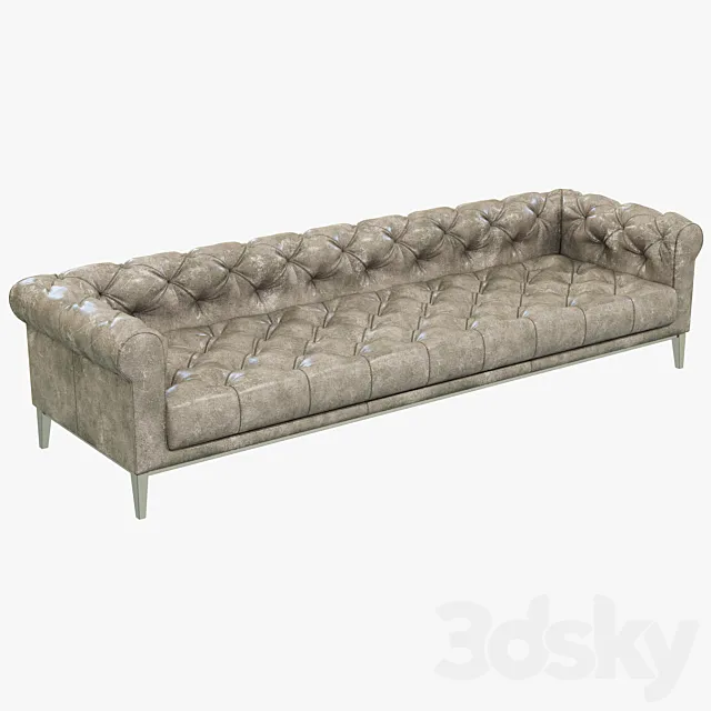Restoration Hardware Italia Chesterfield Leather Sofa 3DModel