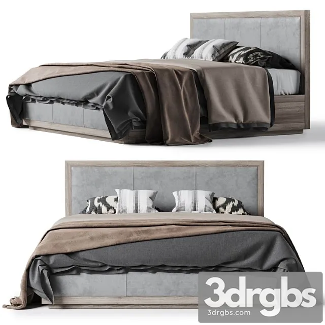 Restoration hardware kempton fabric platform bed 2 3D Model Free