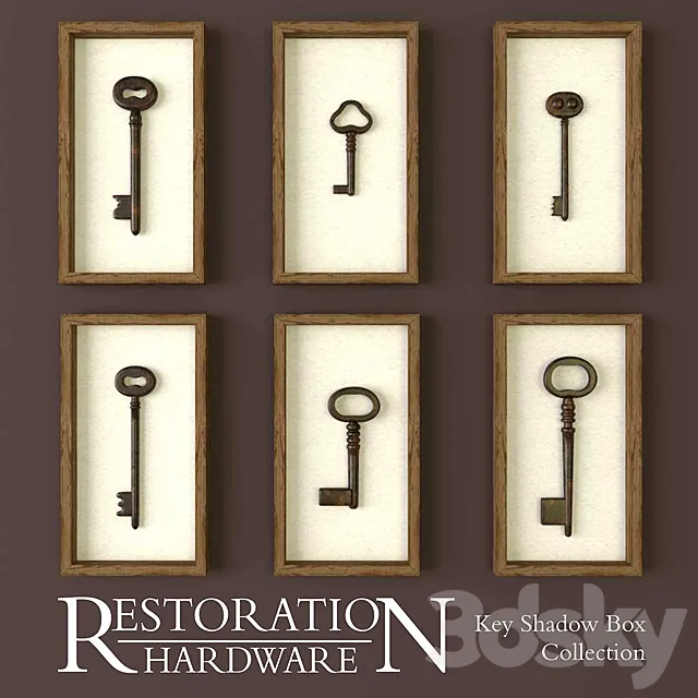 Restoration Hardware. Key Shadow Box Collection 3DModel