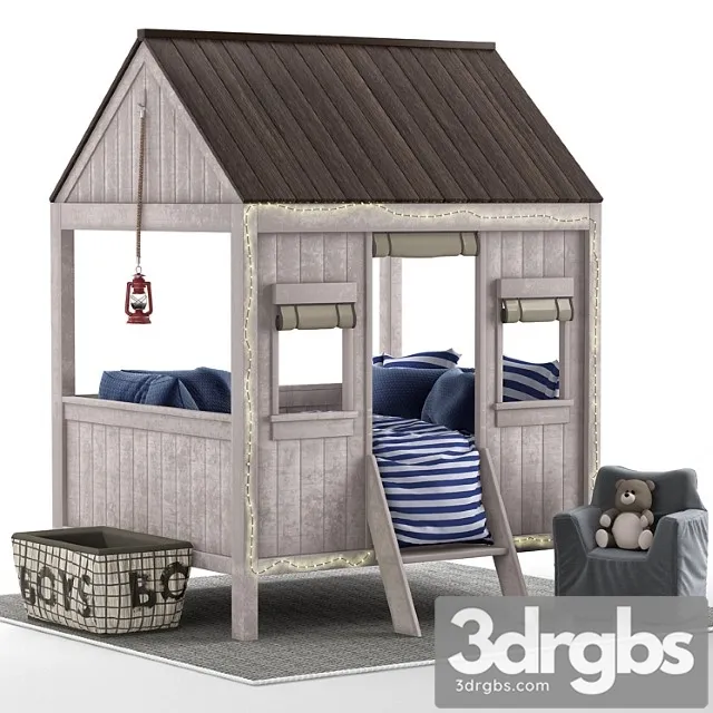 Restoration Hardware Kids Beds Attractive 3D Model Free