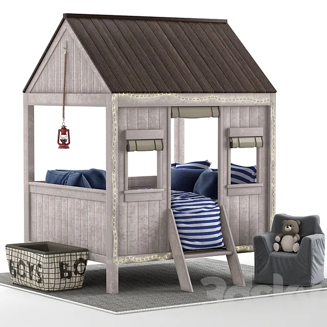 Restoration Hardware Kids Beds Attractive 3DModel