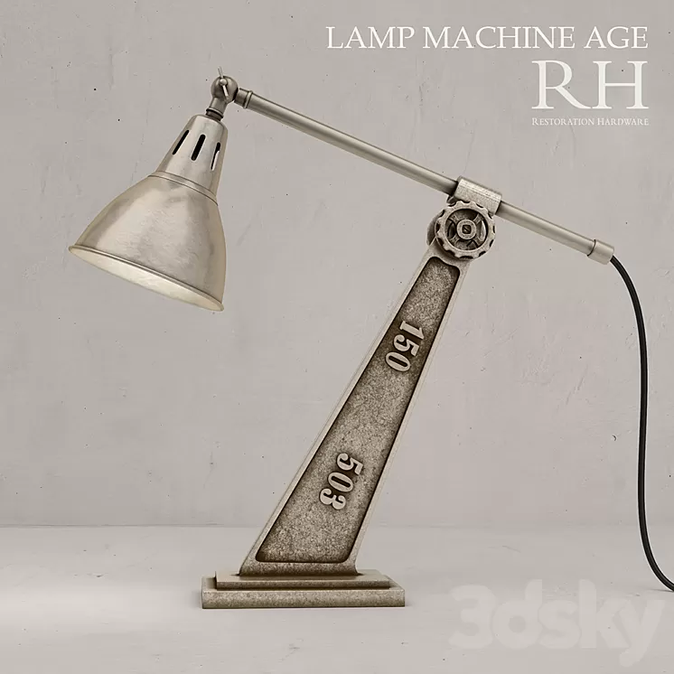 Restoration Hardware Machine Age Task Lamp 3D Model