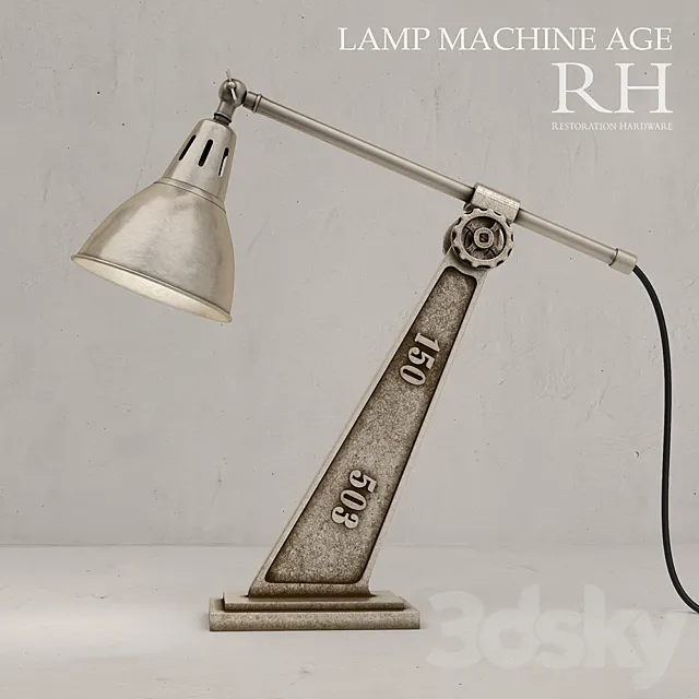 Restoration Hardware Machine Age Task Lamp 3DModel