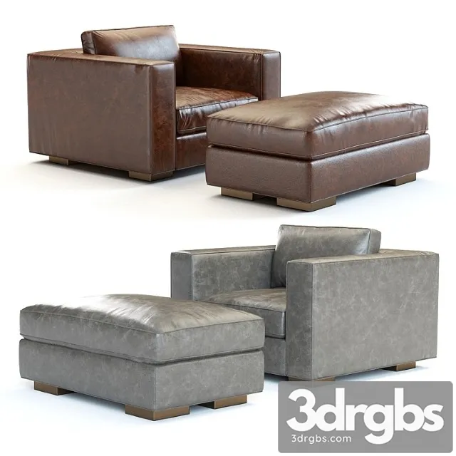 Restoration Hardware Maddox Leather Armchair 3D Model Free