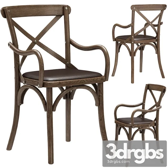 Restoration Hardware Madeleine Leather Armchair 3D Model Free