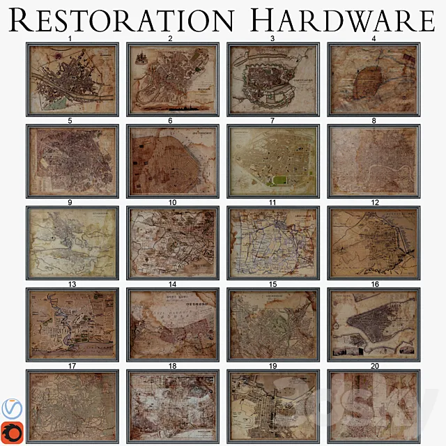 Restoration Hardware Maps 3D Model