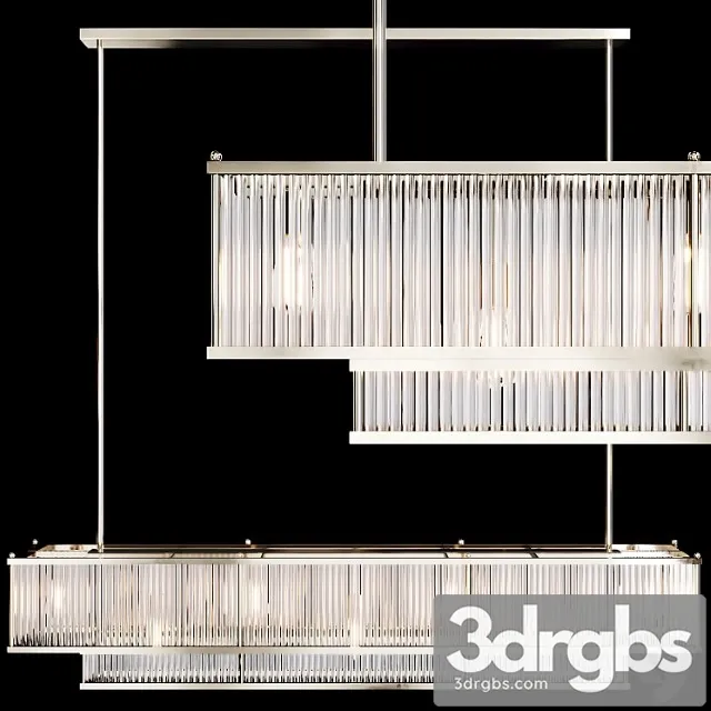 Restoration hardware marais linear chandelier 60 nickel 3D Model Download