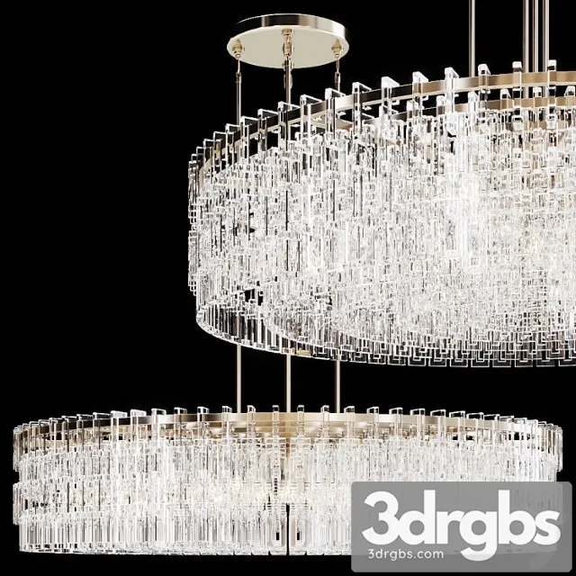 Restoration Hardware Marignan Round Chandelier 60 Level Nickel 3D Model Free