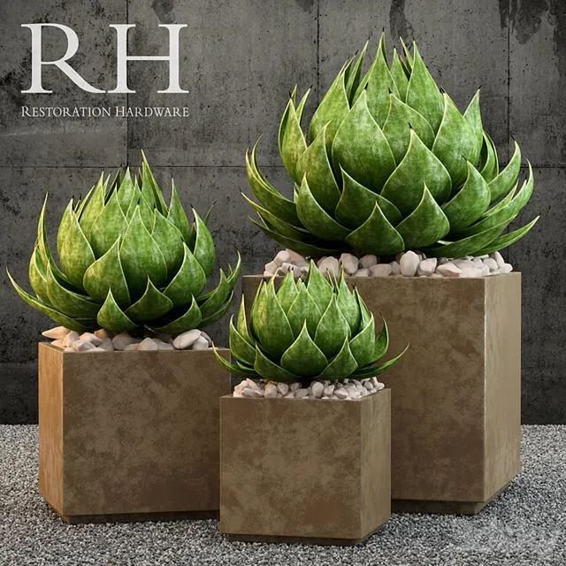 Restoration Hardware metera planter 3D Model