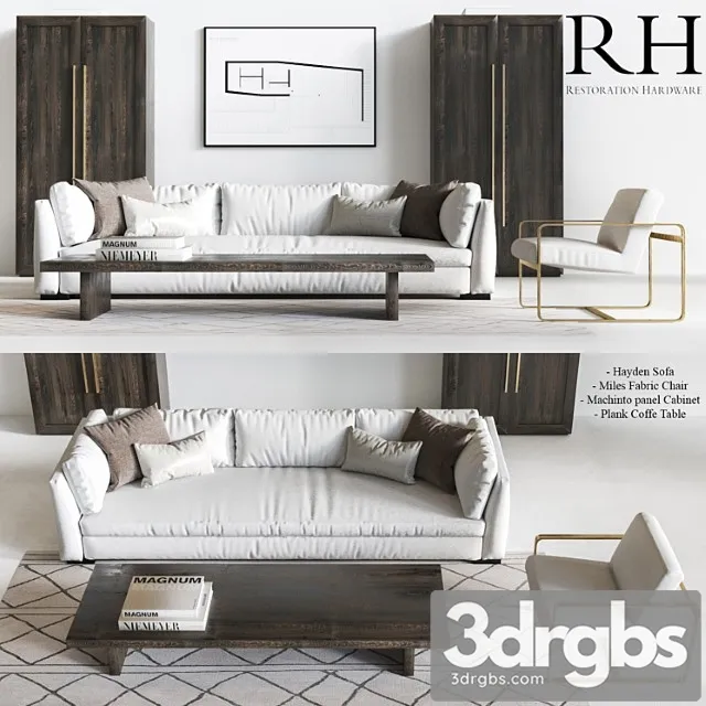 Restoration hardware modern 3 3D Model Free