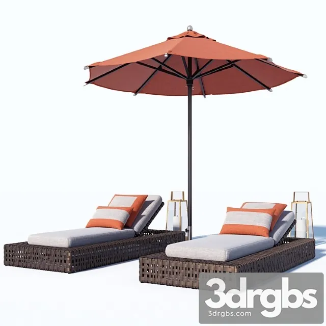 Restoration Hardware Outdoor Set 3D Model Free
