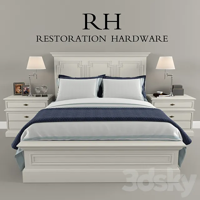 Restoration Hardware Panel Montpellier bed 3DModel