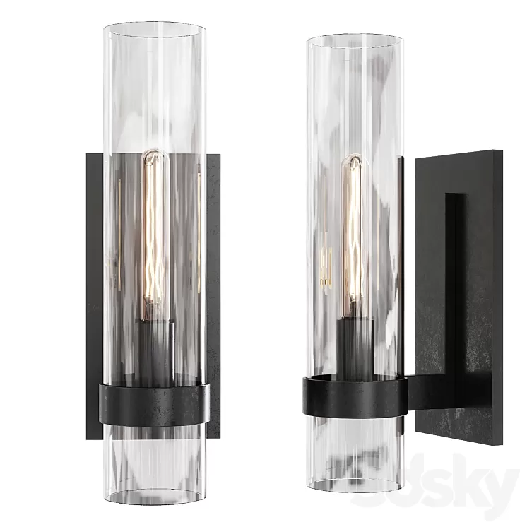 Restoration Hardware RAVELLE GRAND SCONCE Black 3D Model Free