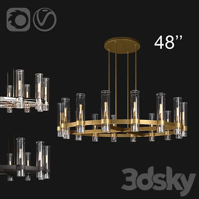 Restoration Hardware RAVELLE ROUND 48 '' 3DModel