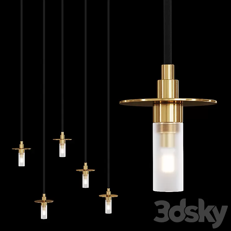 Restoration Hardware RENNES PENDANT Brass 3D Model