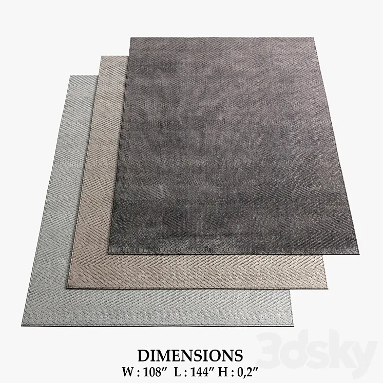 Restoration Hardware Rugs_78 3D Model Free