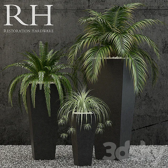 Restoration Hardware salento tapered planter 3DModel