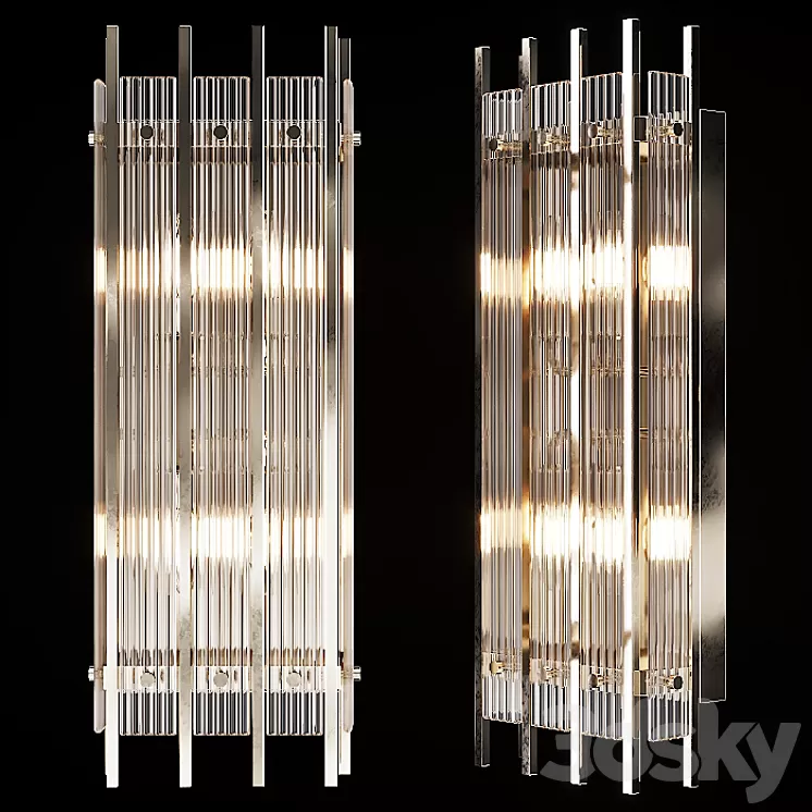 Restoration Hardware SAN MARCO DOUBLE SCONCE Nickel 3D Model