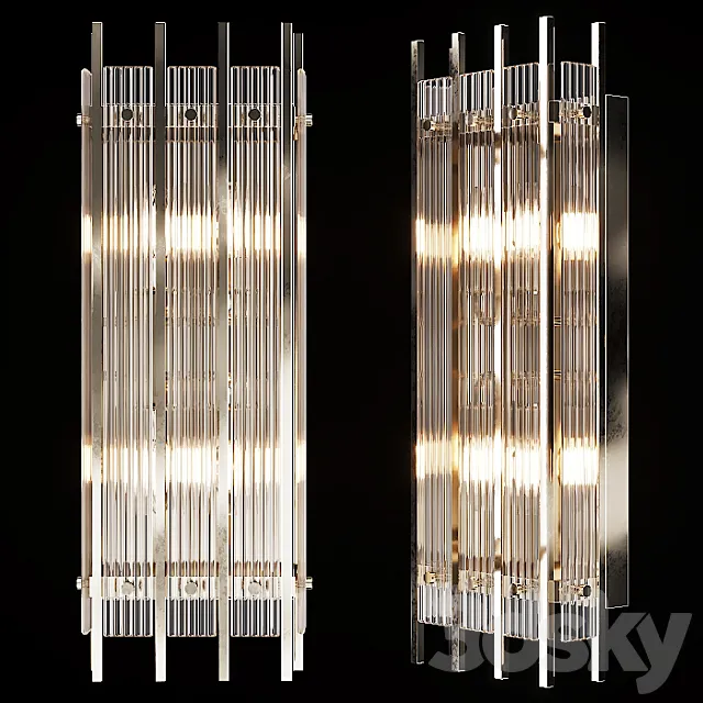 Restoration Hardware SAN MARCO DOUBLE SCONCE Nickel 3DModel