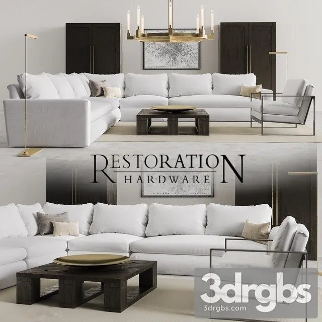 Restoration Hardware Set 01 3D Model Free