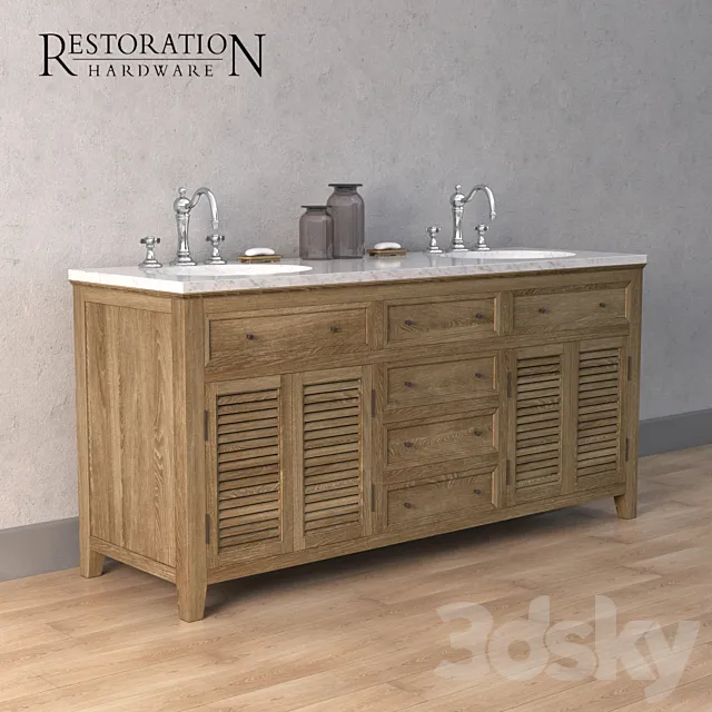 Restoration Hardware SHUTTER double washbasin 3DModel