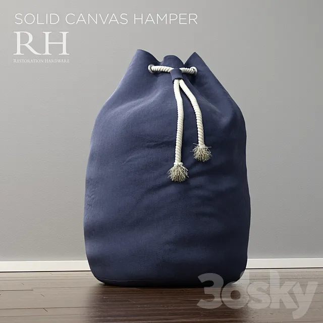 Restoration Hardware solid canvas hamper 3DModel