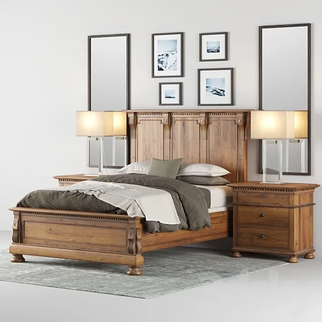 Restoration Hardware ST.JAMES PANEL BED 3DModel