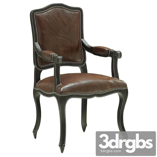 Restoration hardware vintage french camelback armchair 2 3D Model Free