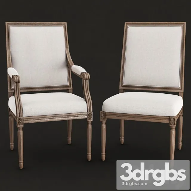 Restoration hardware - vintage french square upholstered chairs