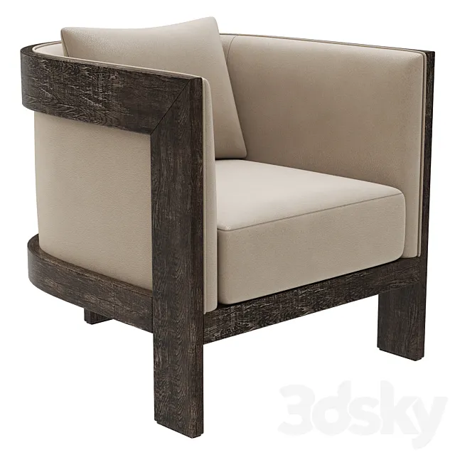 Restoration Hardware Whitby Leather Chair 3D Model