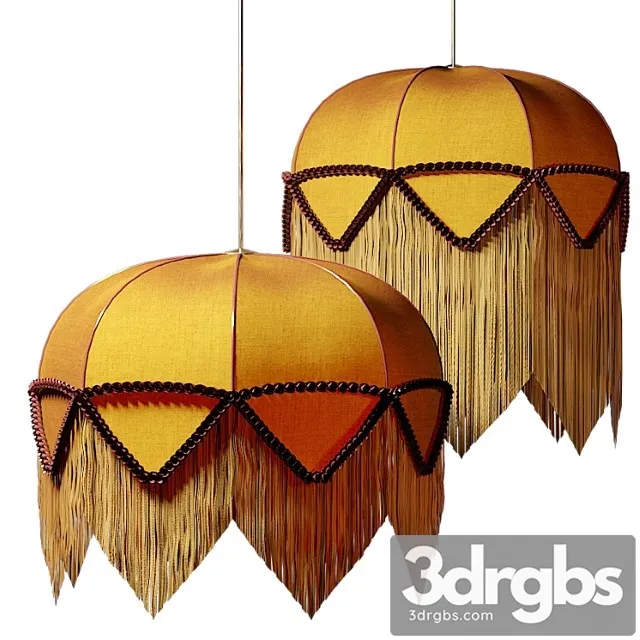 Retro Abazhur Tkanevyi S Kiseei 3D Model Free