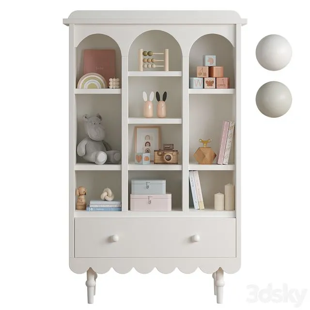 Retro Babushka Bookshelf 3D Model