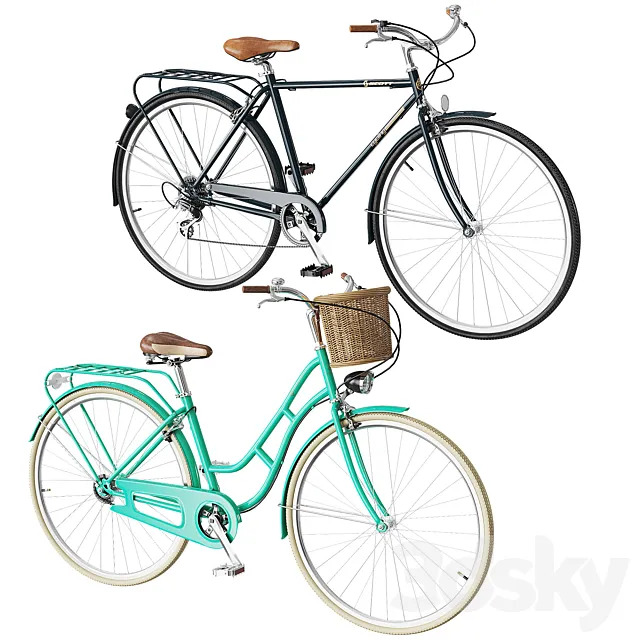 Retro bicycles 3DModel