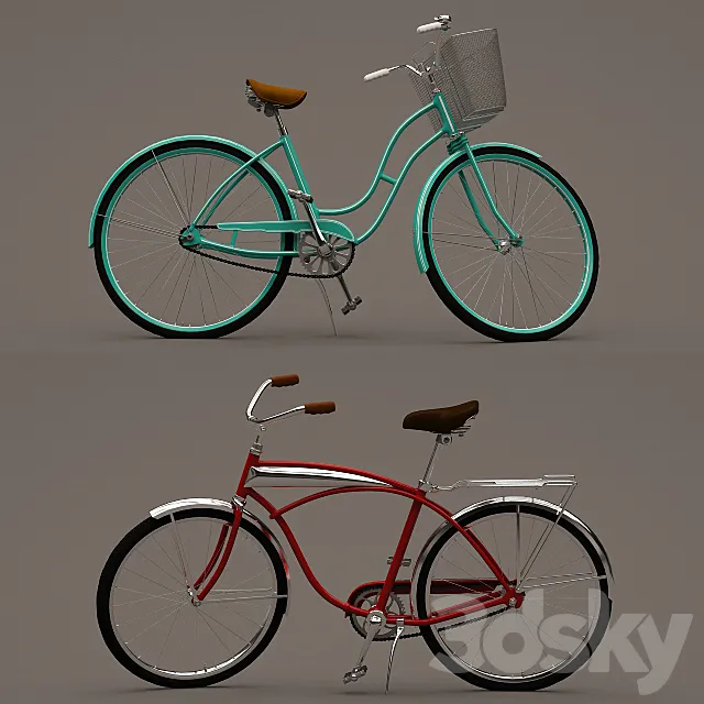 Retro bikes. 3DModel