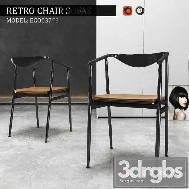 Retro chair Sofas 3D Model Free