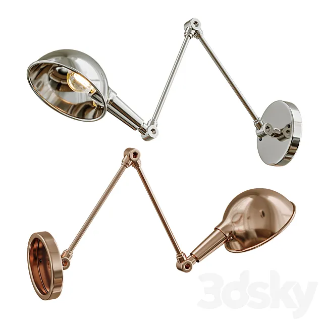 Retro Dome Wall Sconce 3D Model