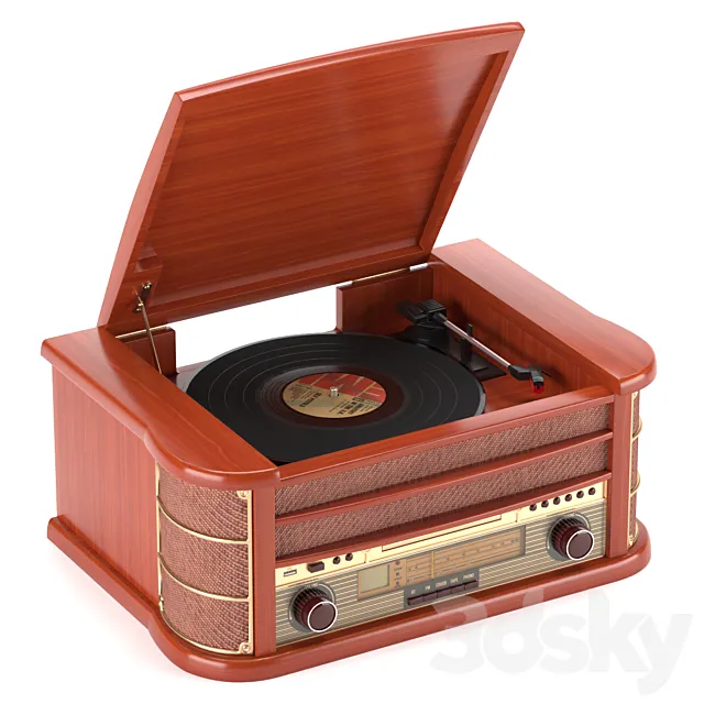 Retro phonograph 3D Model