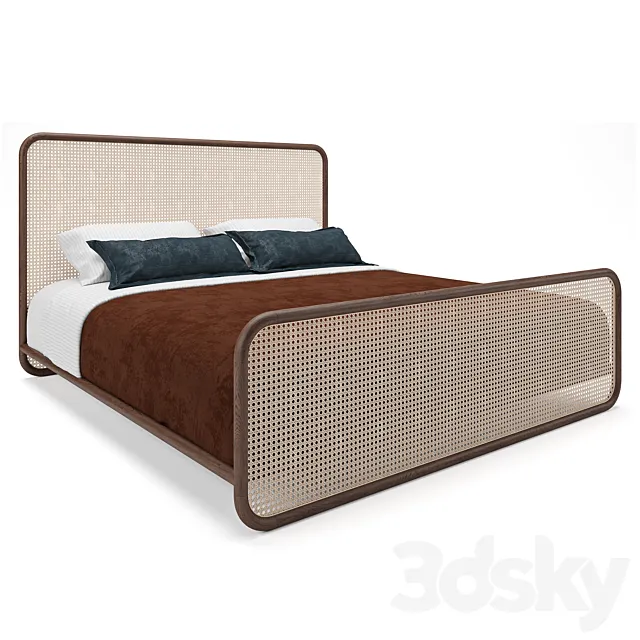 Retro rattan bed 3DModel