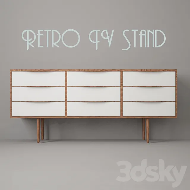 Retro TV Stand N2 | TV Stand 3DModel